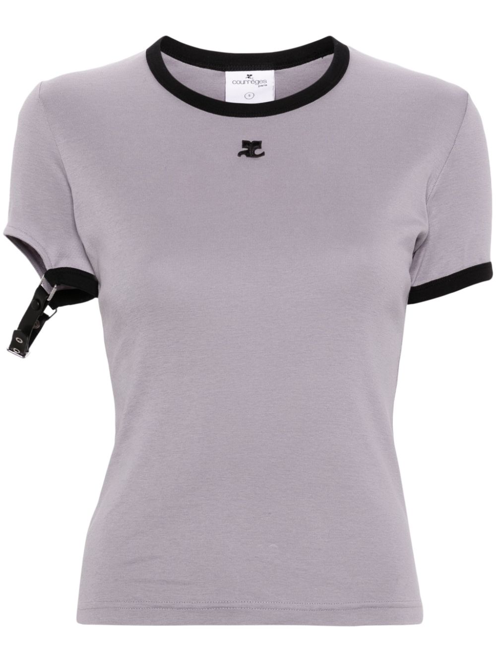 Buckle logo-patch T-shirt - White