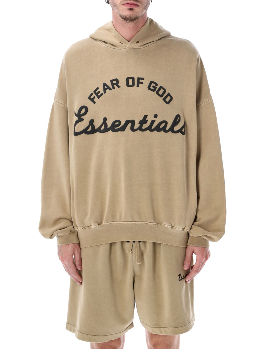 Beige Graphic Logo Hoodie