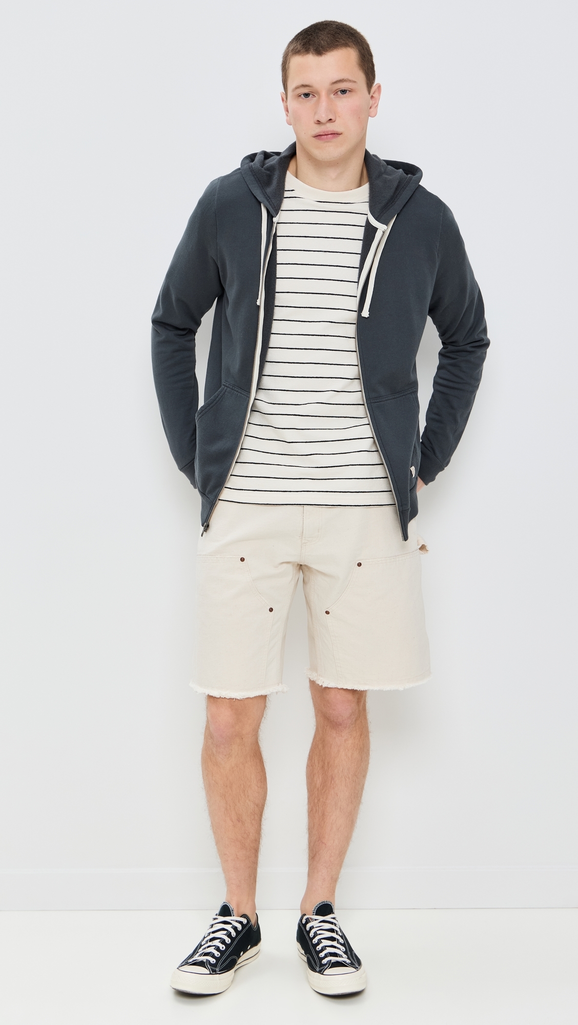 Afternoon Full Zip Hoodie Asphalt Grey