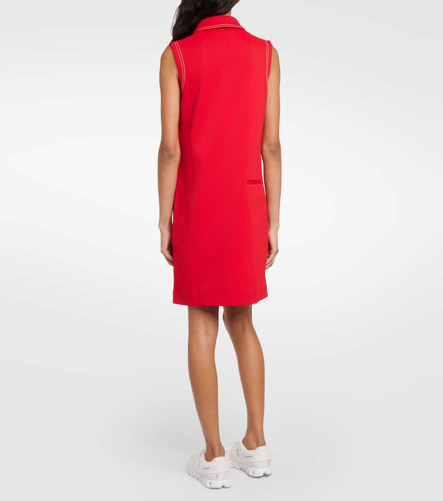 Contrast Stitch Polo minidress