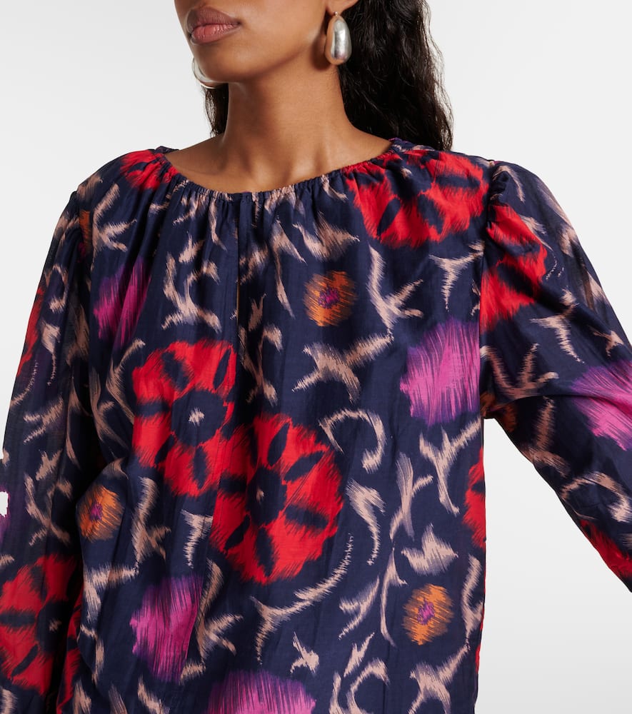 Velvet Fraser printed cotton and silk blouse