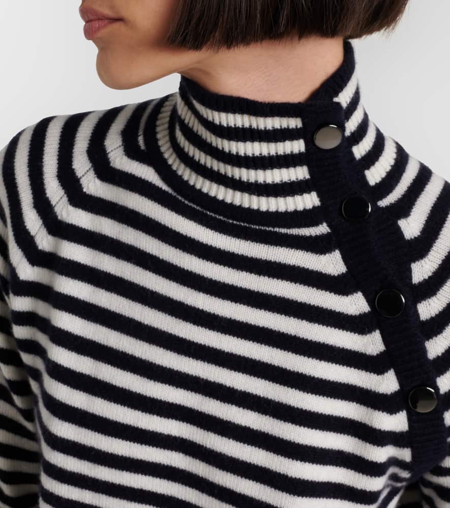 Paniere striped cashmere turtleneck top