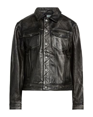 Woman Jacket Charcoal Size M Cow leather