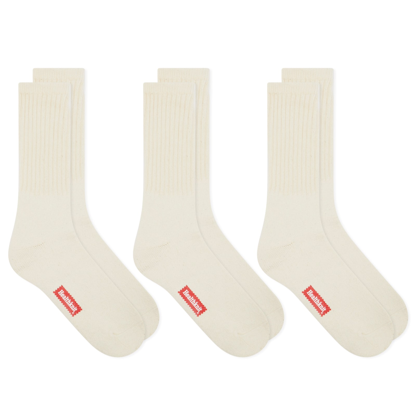 Crew Sock 3 Pack in Off White