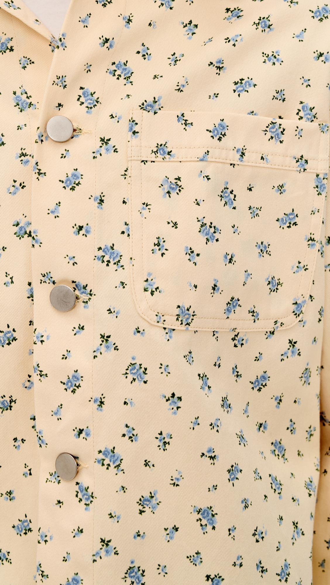 Floral Button Down Shirt Cream