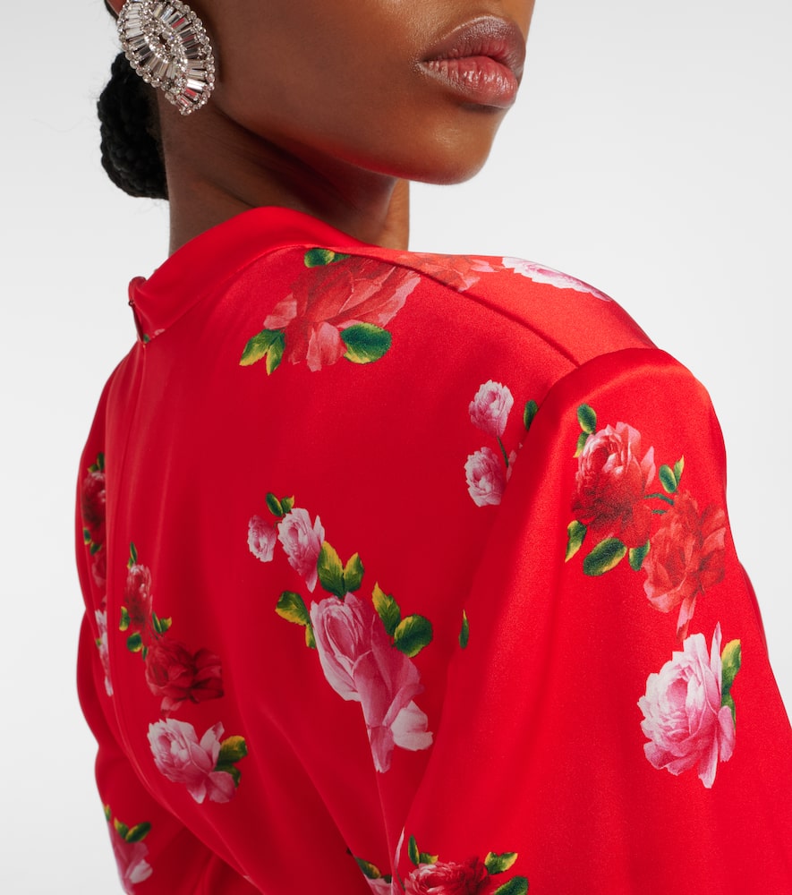 Floral silk gown