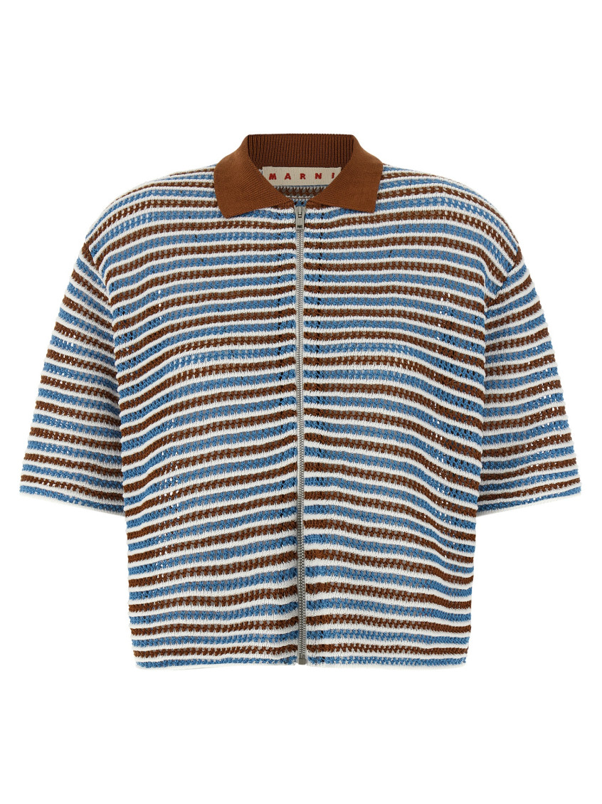 Striped Crochet Cardigan