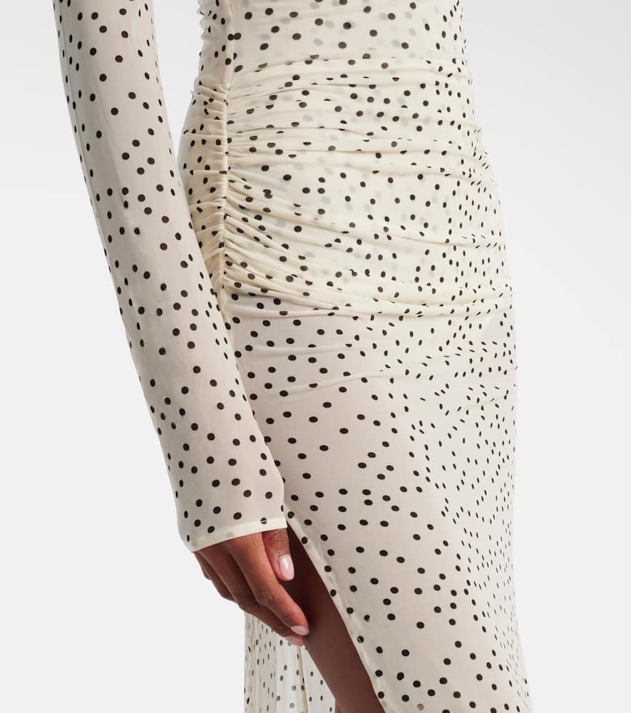 Polka-dot maxi dress
