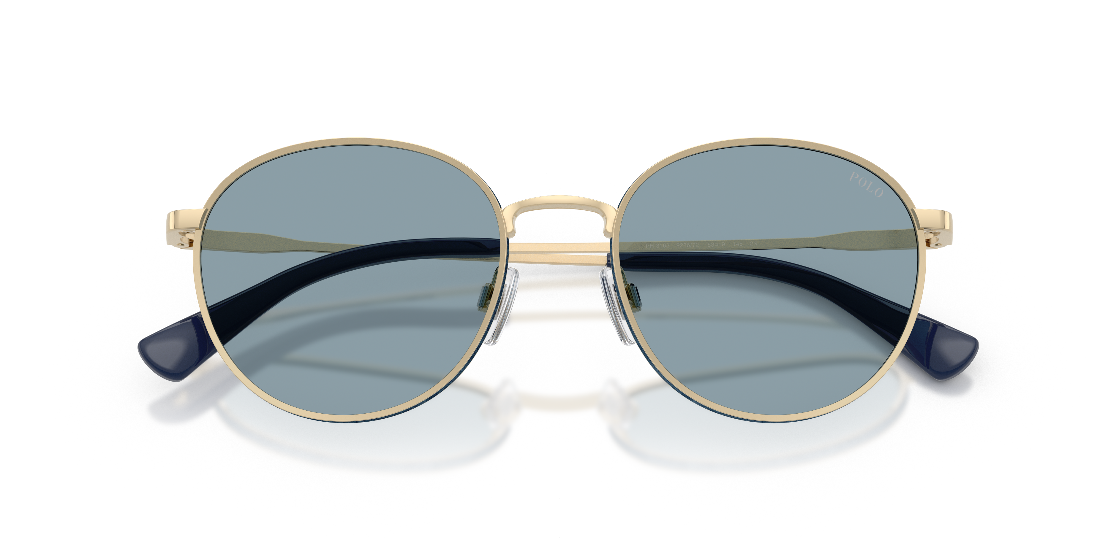 Polo Ralph Lauren Hombre Polo Ralph Lauren PH3163 928672 Gafas de sol Metal Oro Azul Pantos Norma