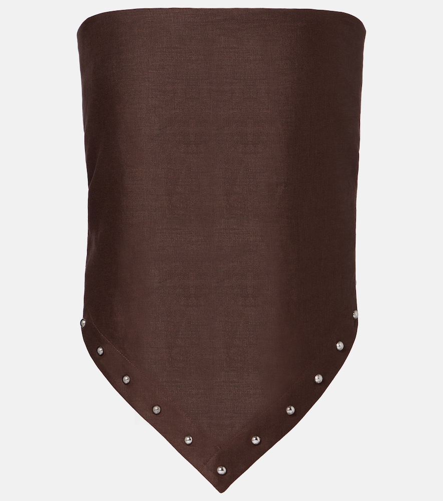 Samara embellished linen top