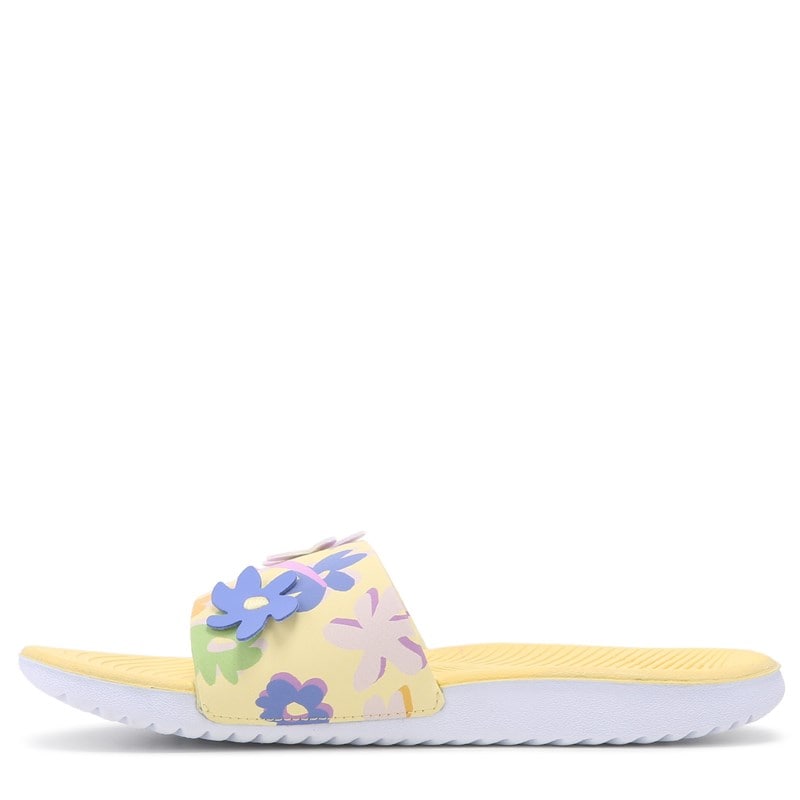 Kids' Kawa Slide Sandal Little/Big Kid Sandals (Yellow Floral)