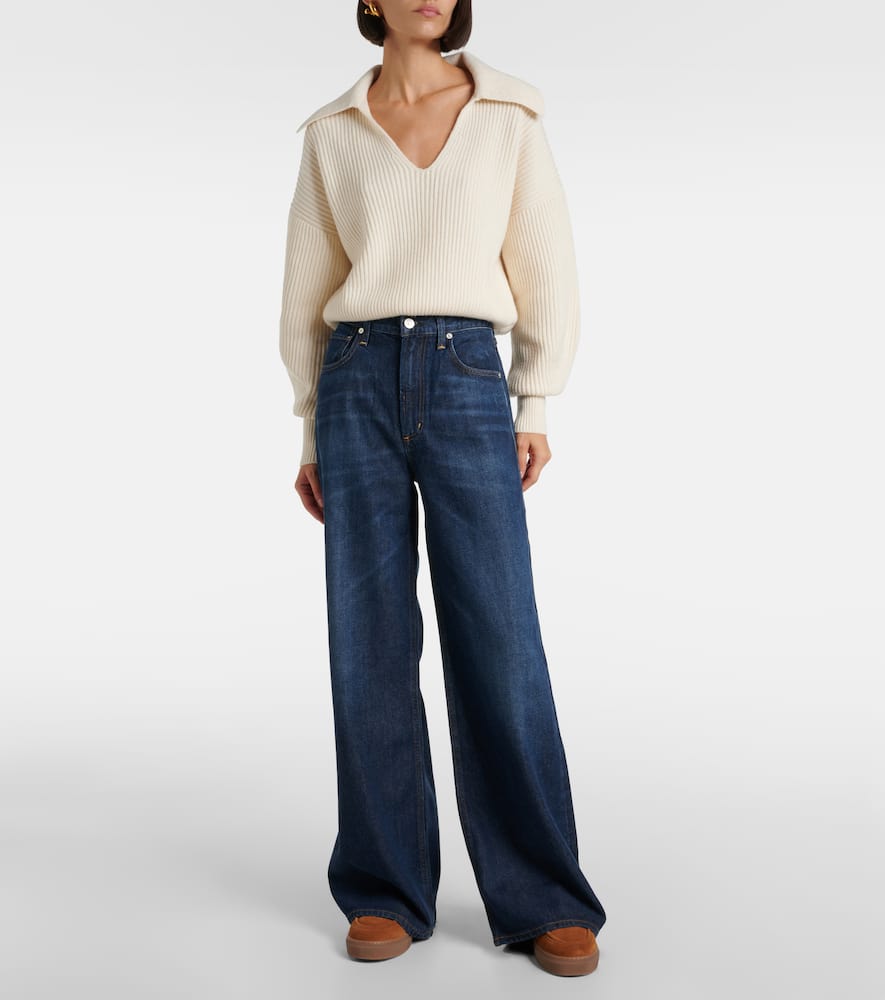 High-rise wide-leg jeans