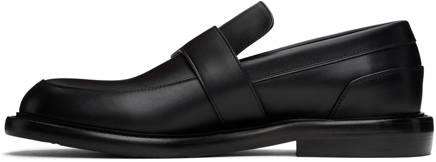 Burberry Black Leather Cobble Loafers