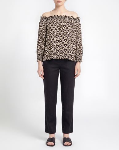 Gaudì Woman Top Cream Size 2 Viscose
