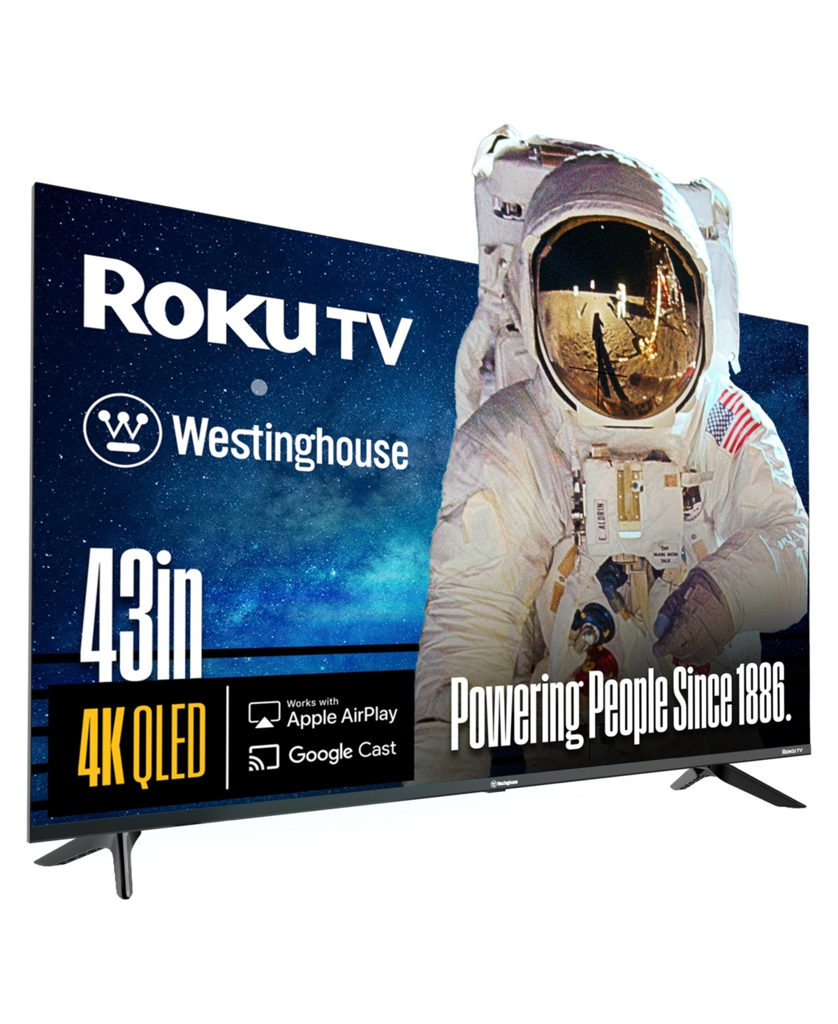"43"" Roku Smart Tv, Fhd Qled, Dolby Digital+, Wi-Fi, Bluetooth, AirPlay, Alexa & Google Assistant Compatible - Black"