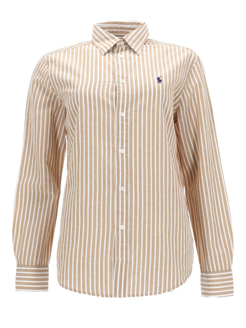 Beige Regular Stripes Shirt