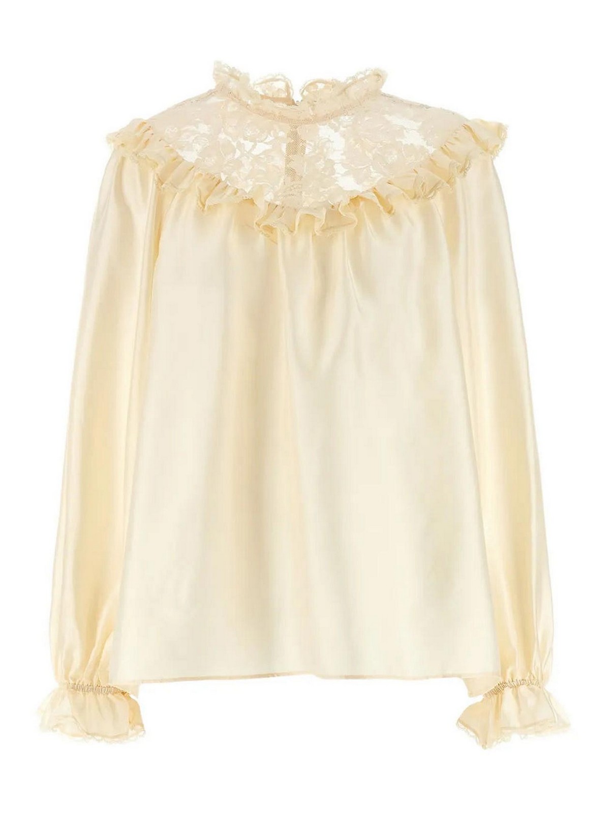 Ivory ruffled shirt