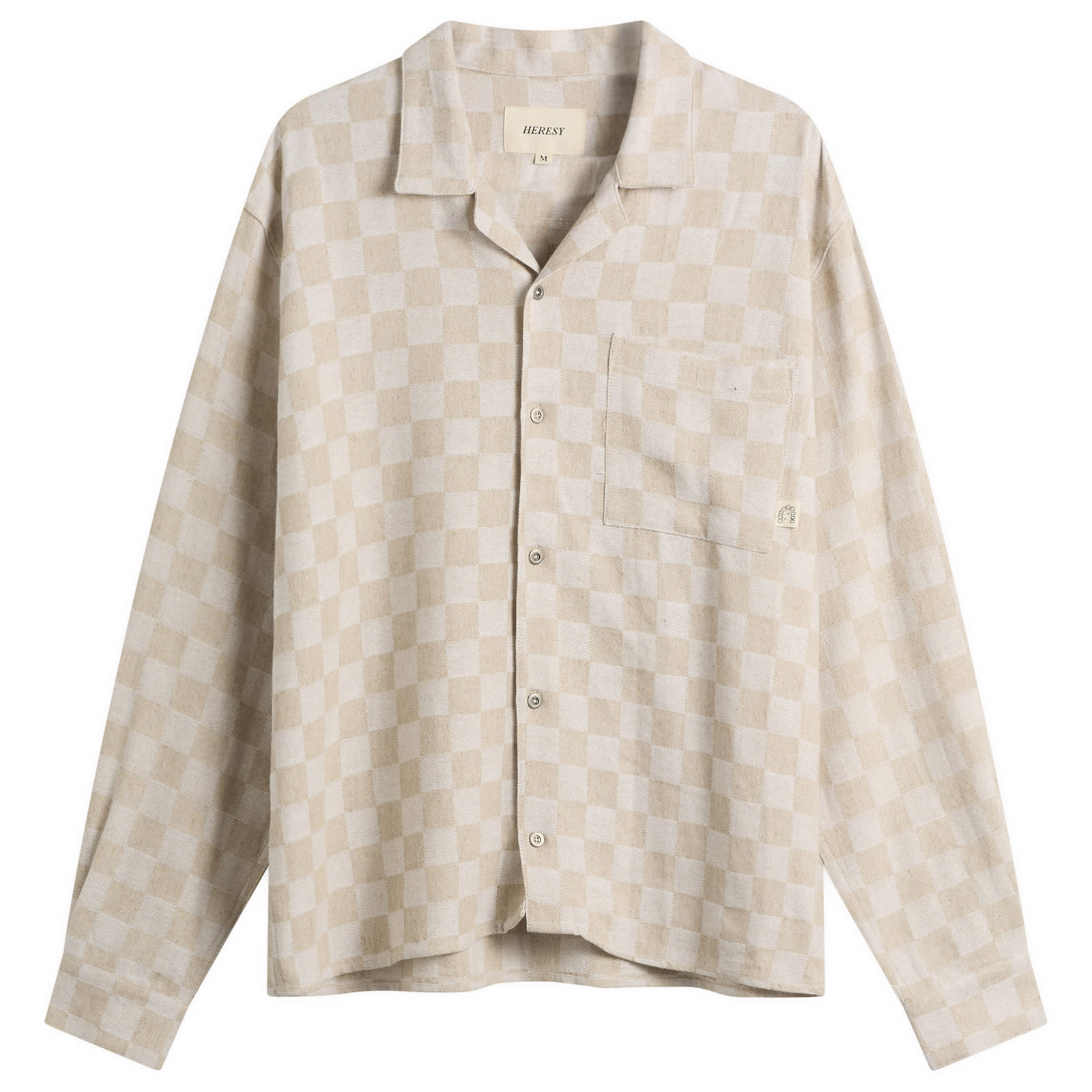 Men's Trellis Revere Shirt Ecru Check