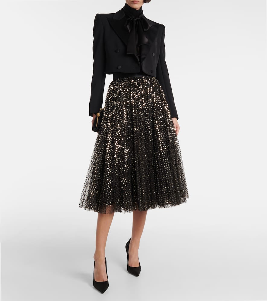 Sequined midi skirt