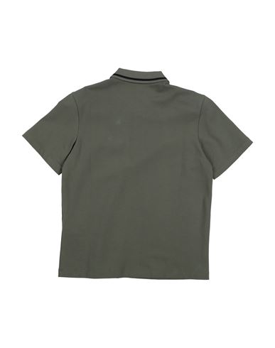 Kid Boy Polo shirt Military green Size 16 Cotton, Elastane