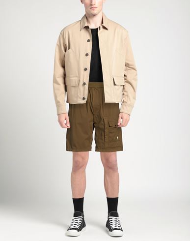 Man Shorts & Bermuda Shorts Military green Size 32 Polyamide, Elastane