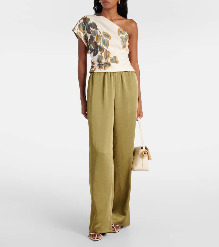 SIR Belletto asymmetric linen maxi skirt