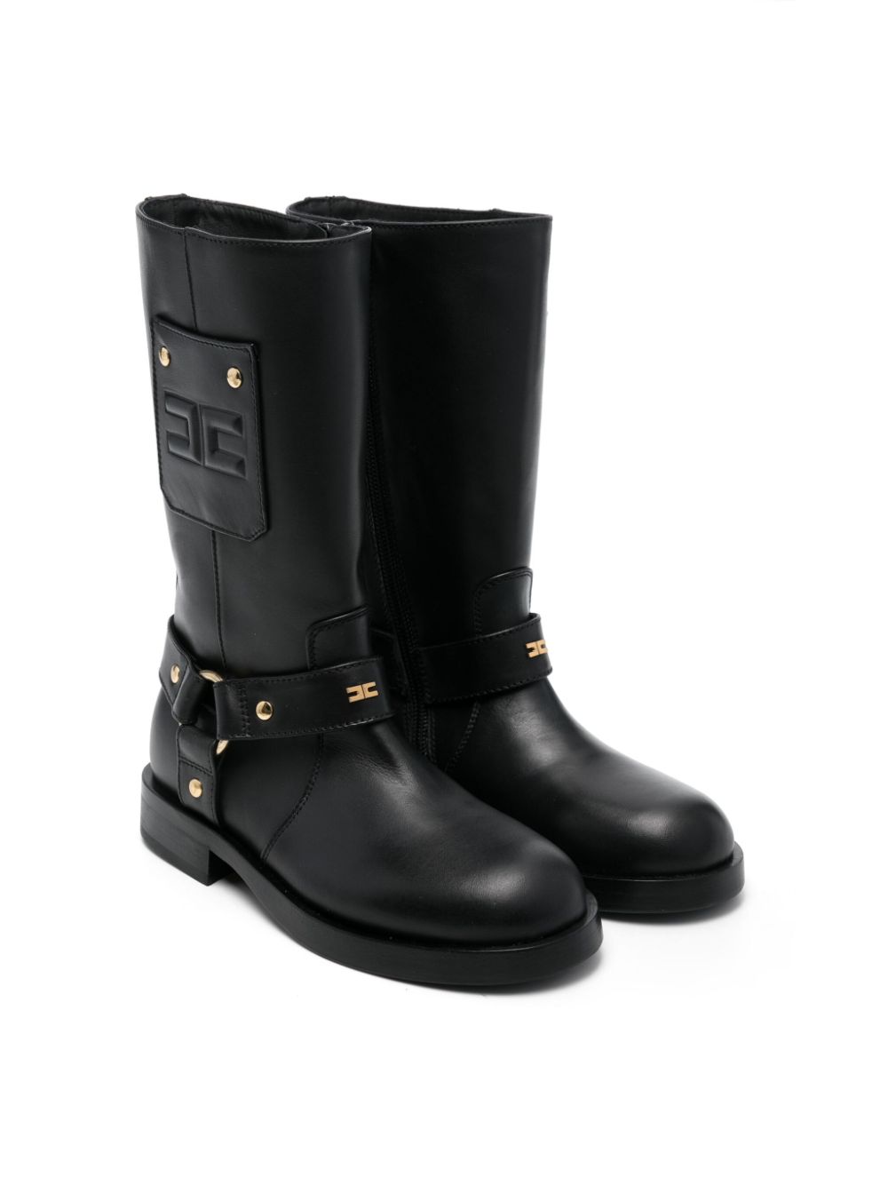 Logo-embossed boots - Black