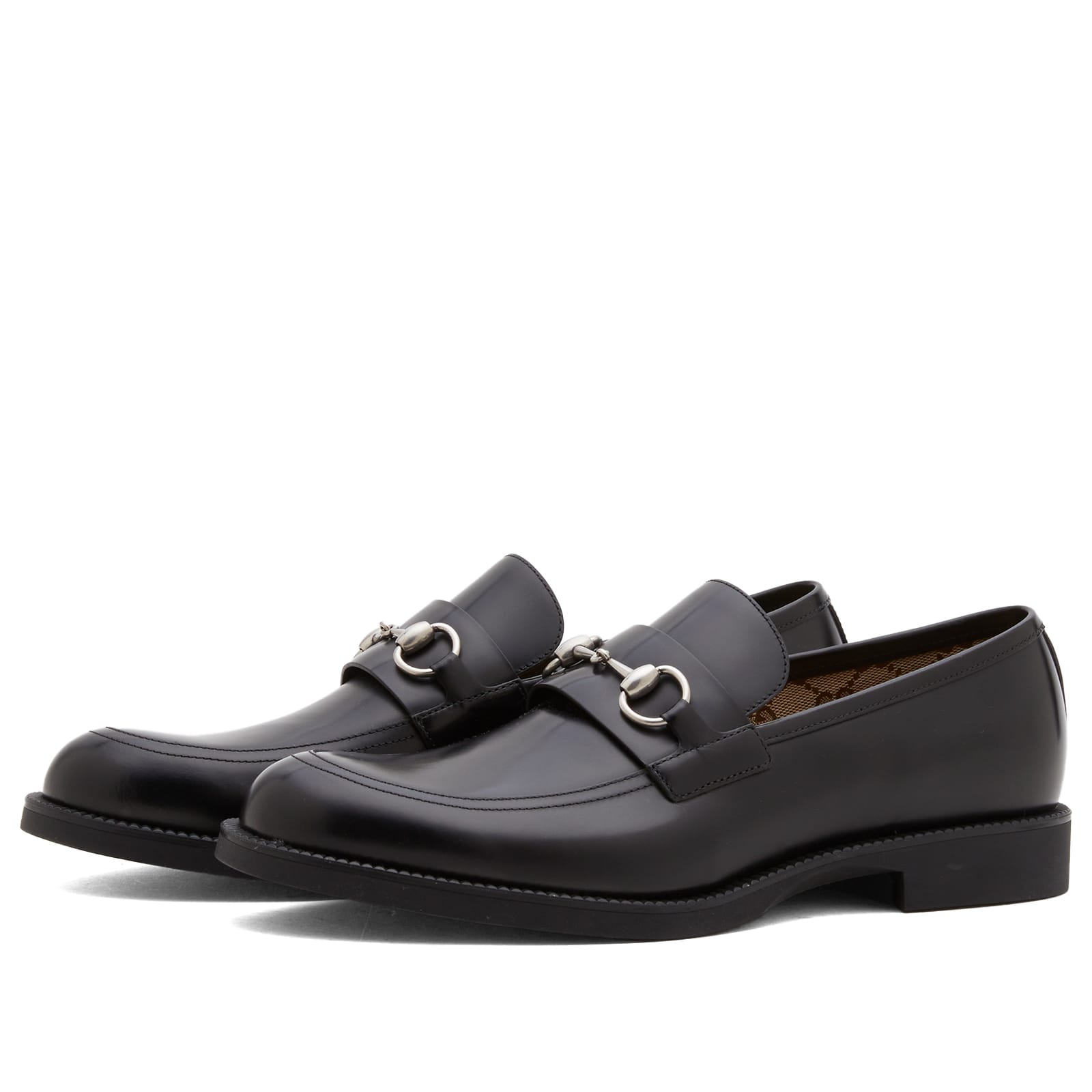 Men's Rubber Sole Tempe Horsebit Leather Loafer in Black