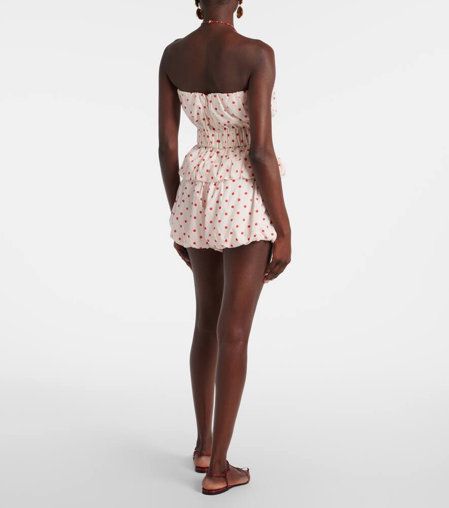 Aurelia polka-dot linen top