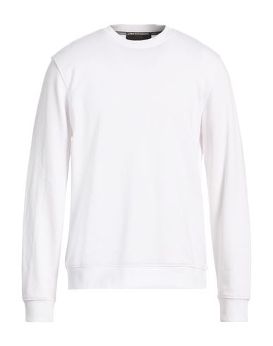Man Sweatshirt White Size L Cotton, Polyester