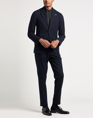 Man Suit Midnight blue Size 40 Polyester, Viscose, Elastane