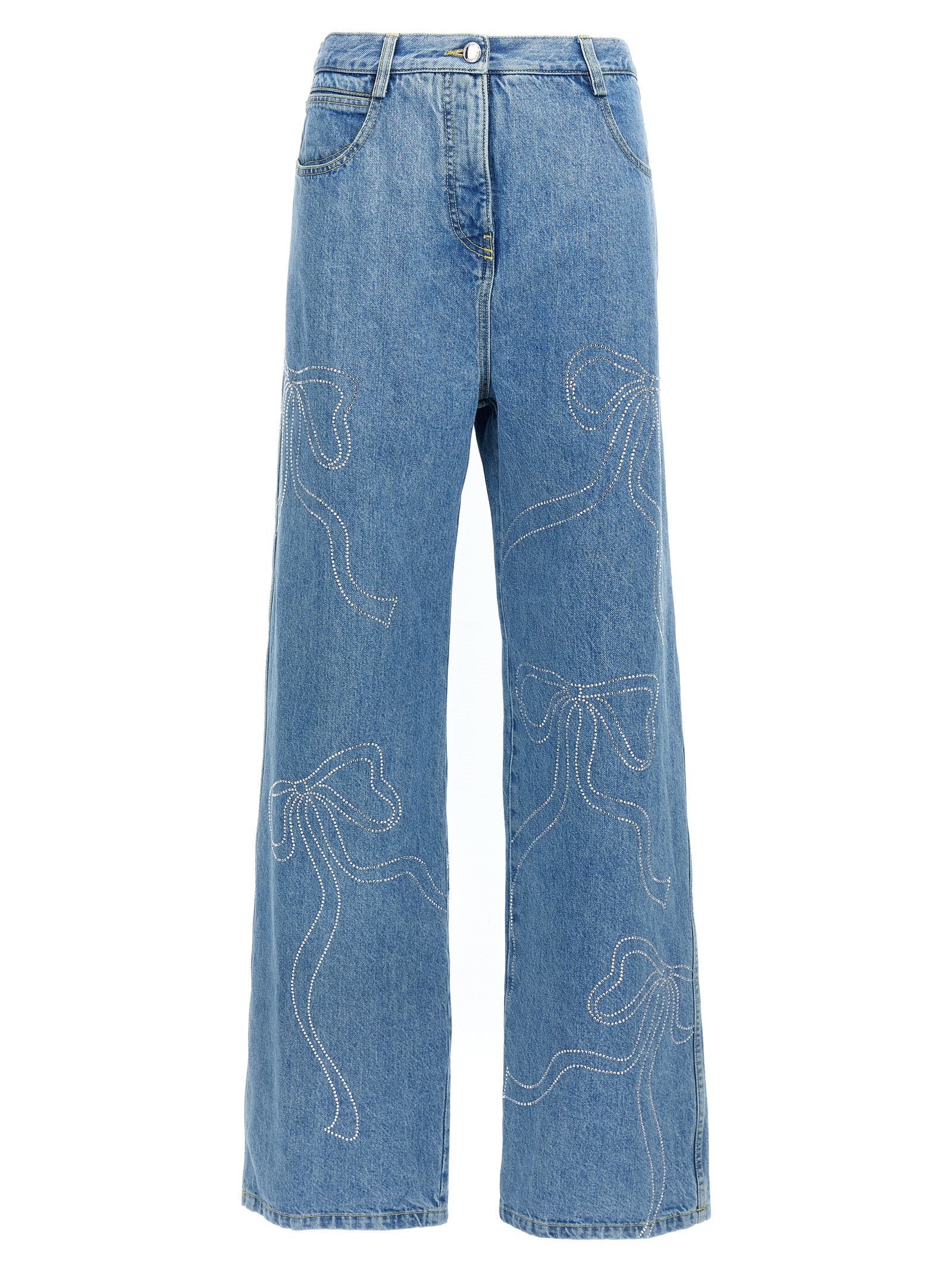 Crystal Ribbon Hot Fix Jeans
