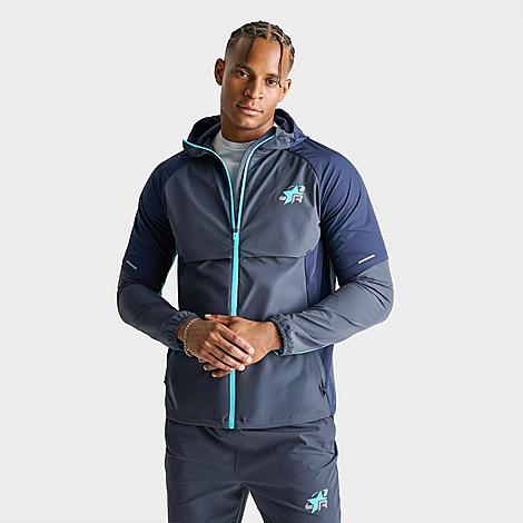 Men's Vortex Windbreaker Jacket in Blue Steel/Cyan