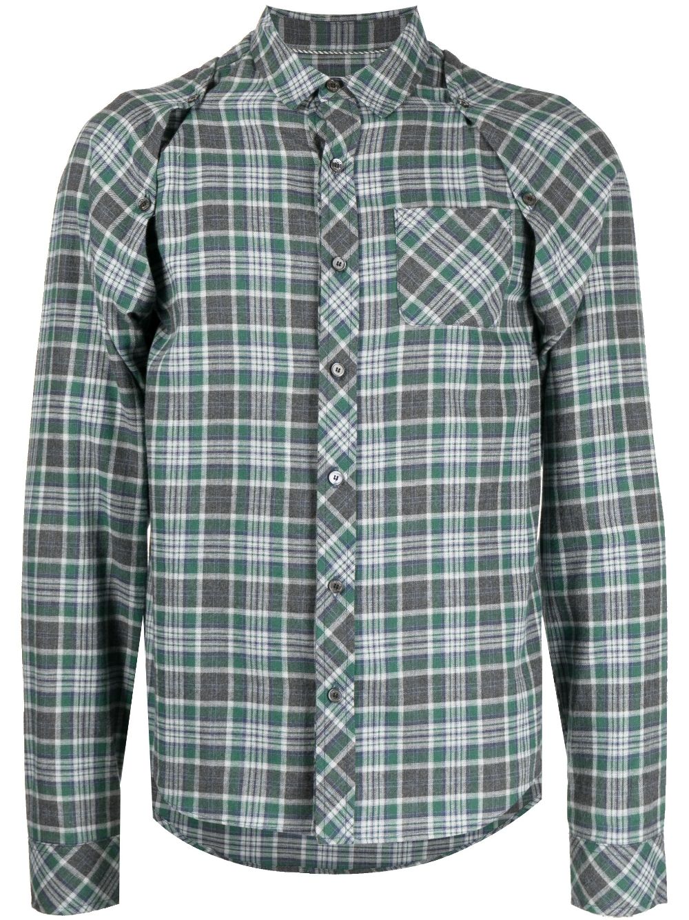 The Emile check-print shirt - Green