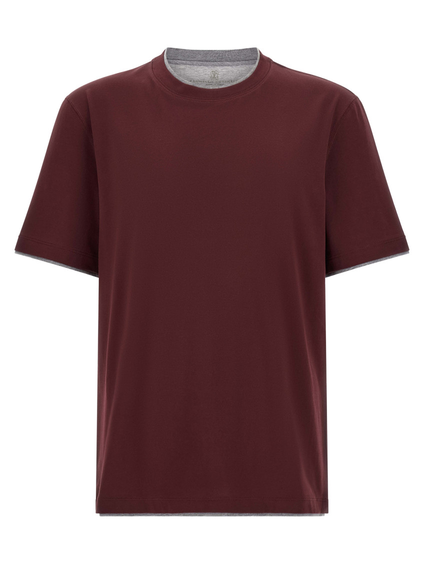 Maroon Solid Crew Neck T-Shirt