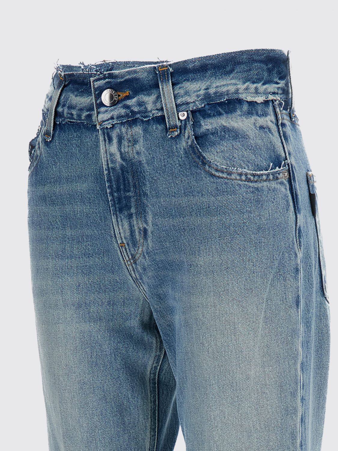 Floral Cut Mid Rise Jeans in Pollock