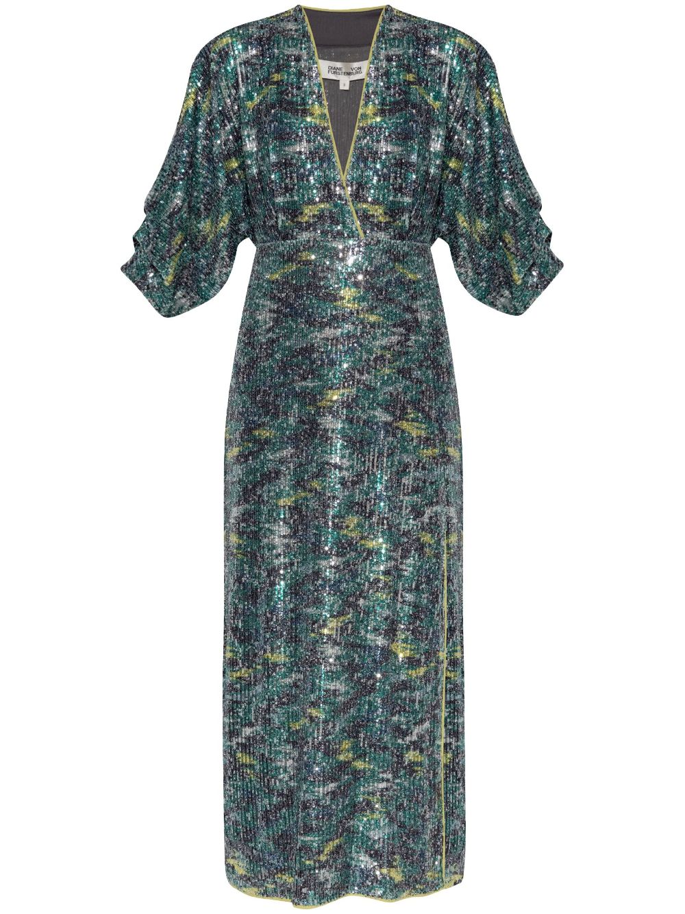 Sequin-embellished midi dress - Green