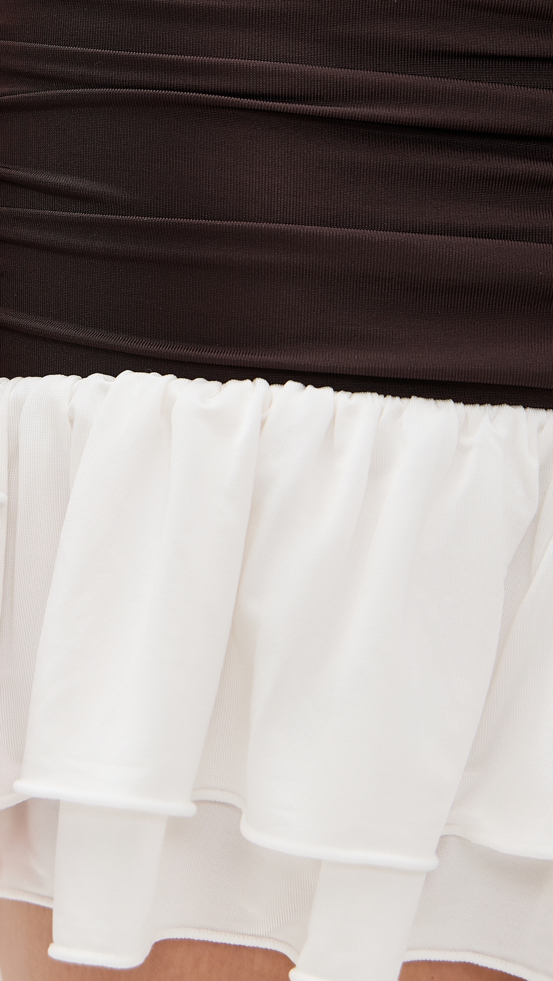 Mini Ruched Long Sleeve Dress Chicory Coffee Comb