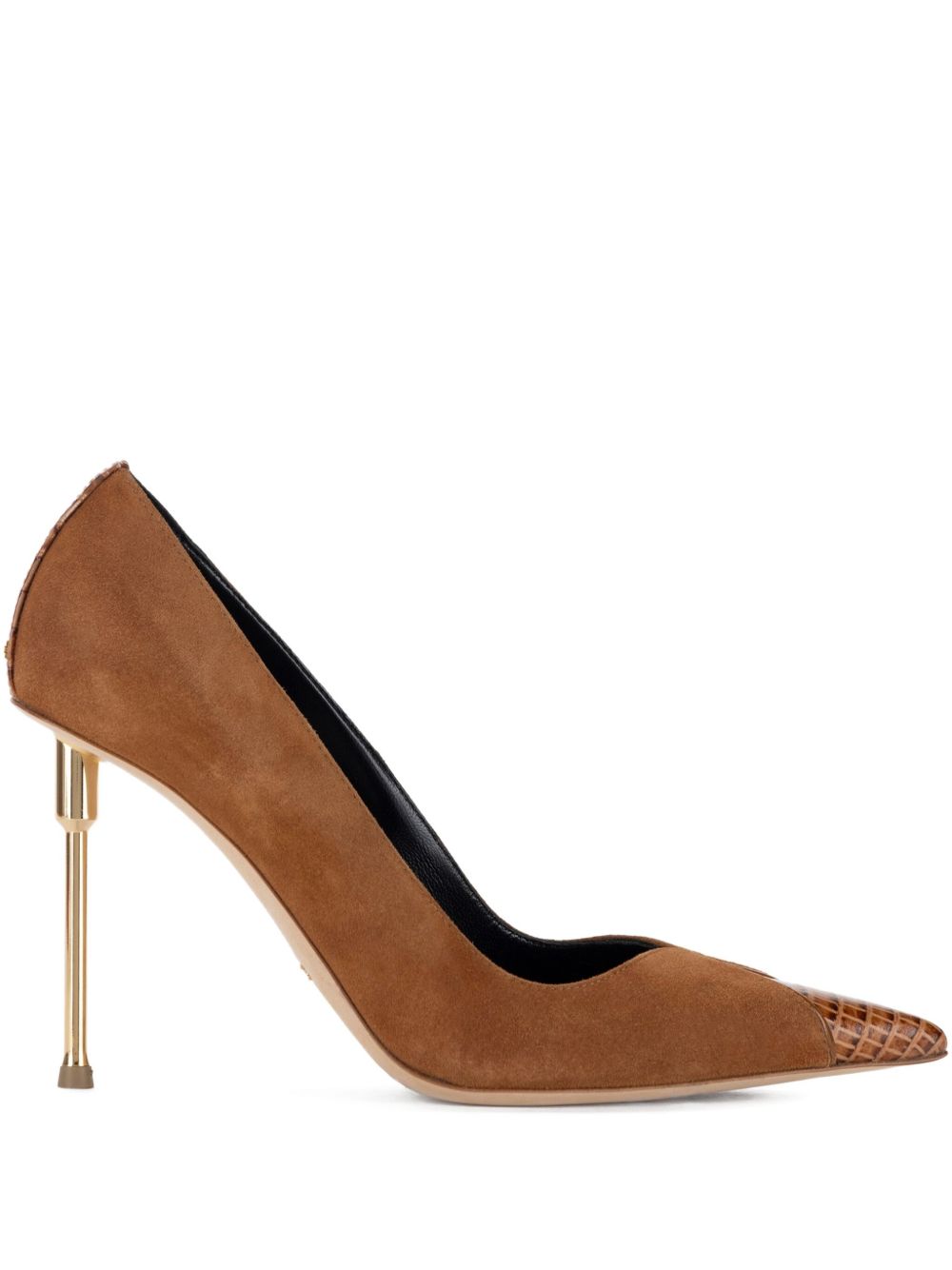 100mm stiletto-heel pointed pumps - Brown