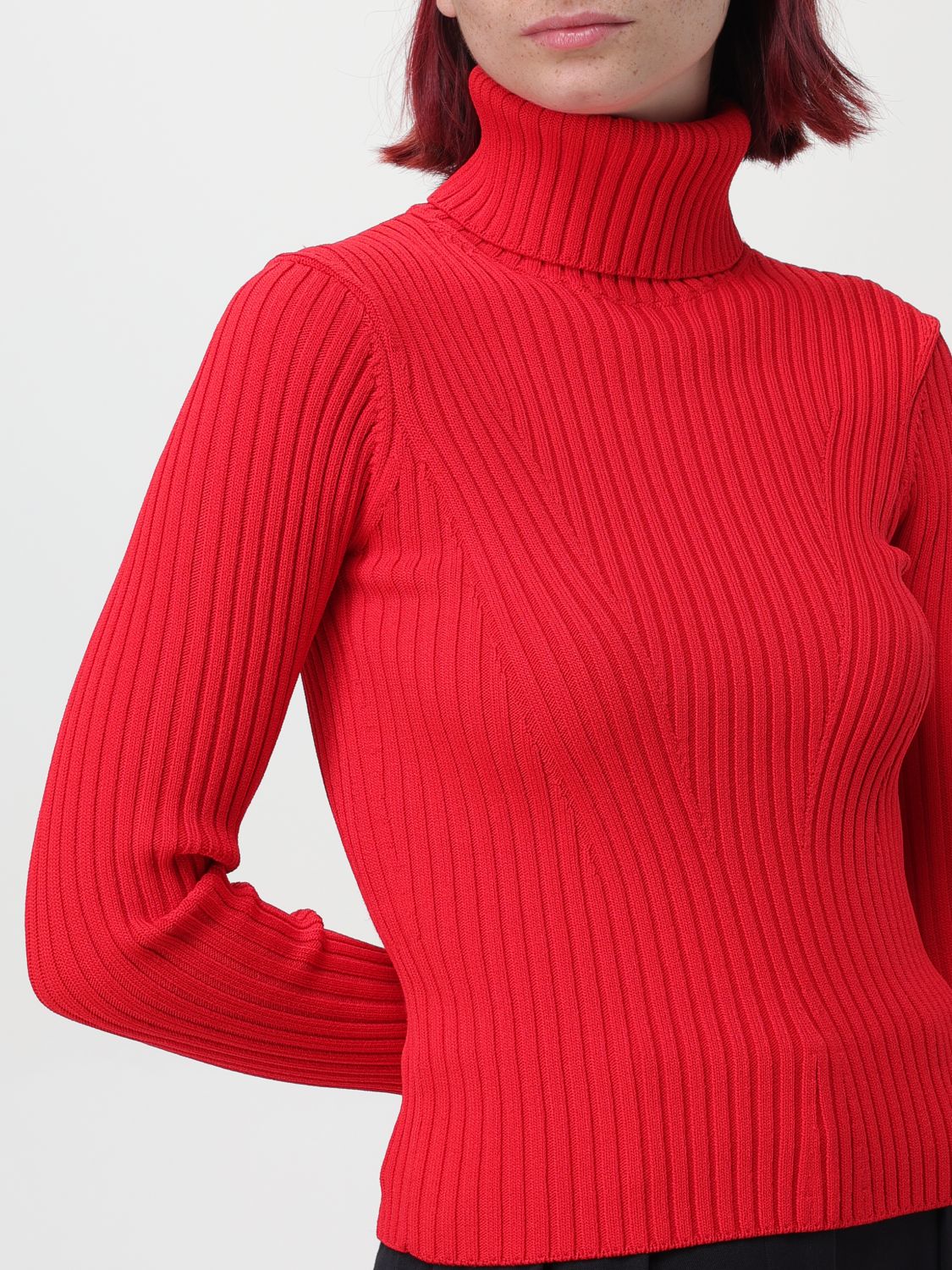 Roll-neck top - Red