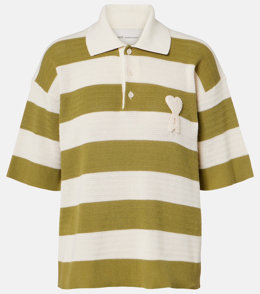 Ami de Caur striped cotton polo shirt