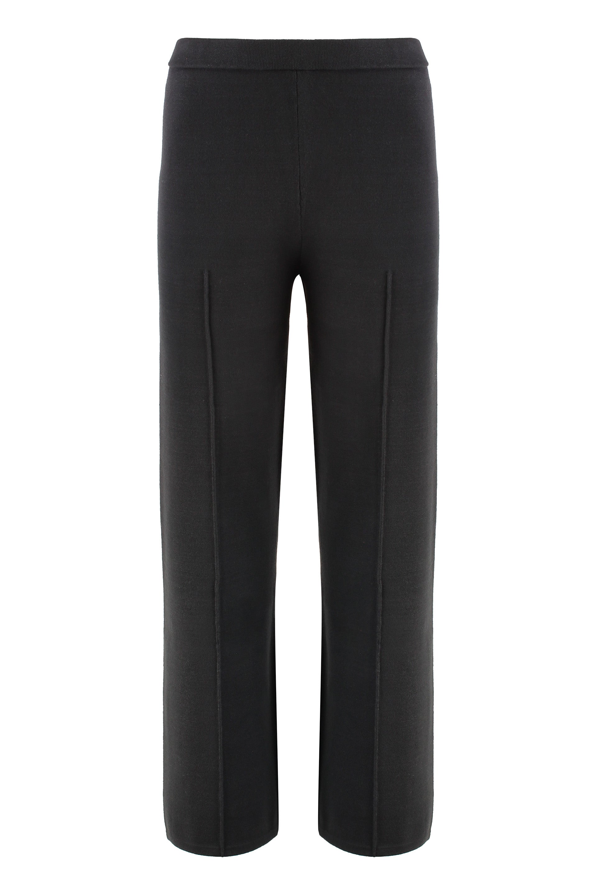 Women's Knit Trousers with Elastic Waist