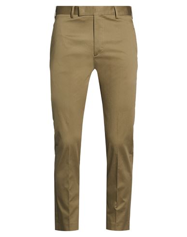 Man Pants Military green Size 34 Cotton, Elastane