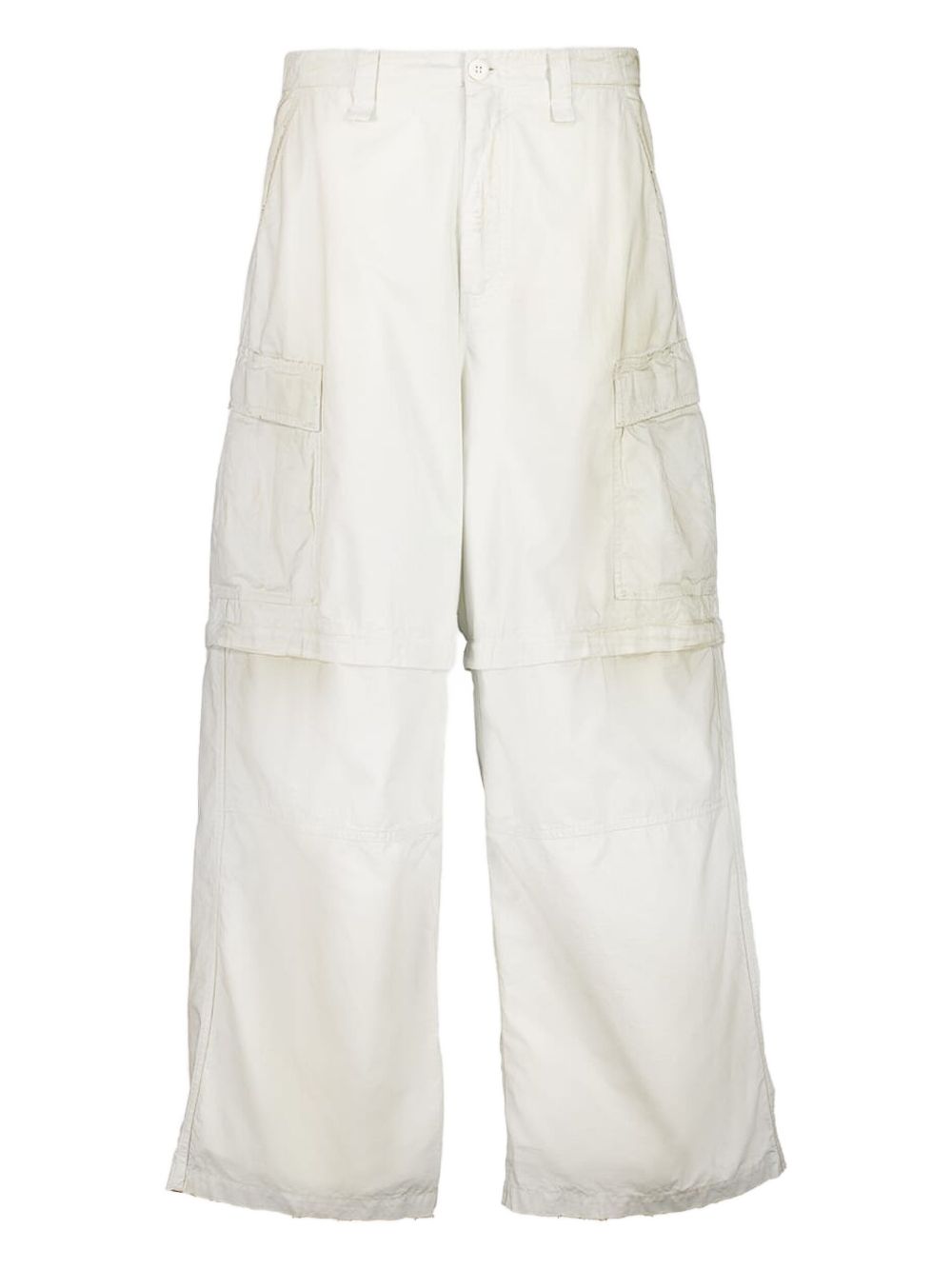 Wide-leg cargo trousers - White