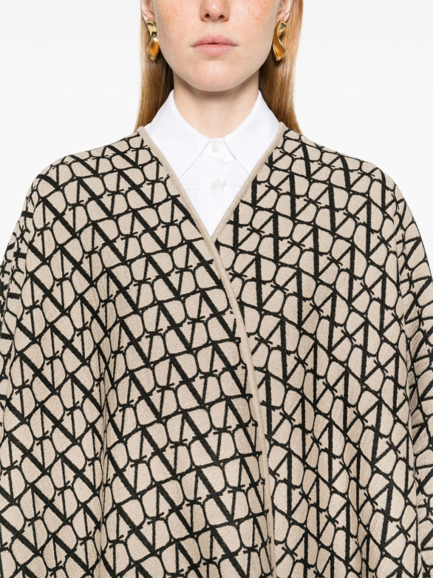 Brown Fringed double poncho
