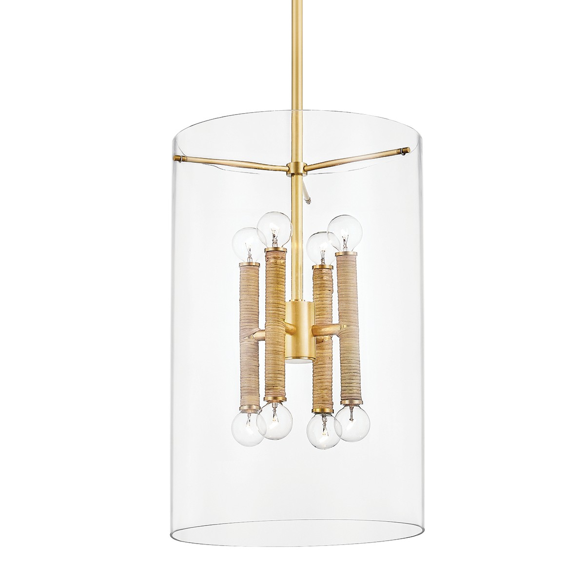 Aged Brass Eight Light Lantern from the Barlow Collection