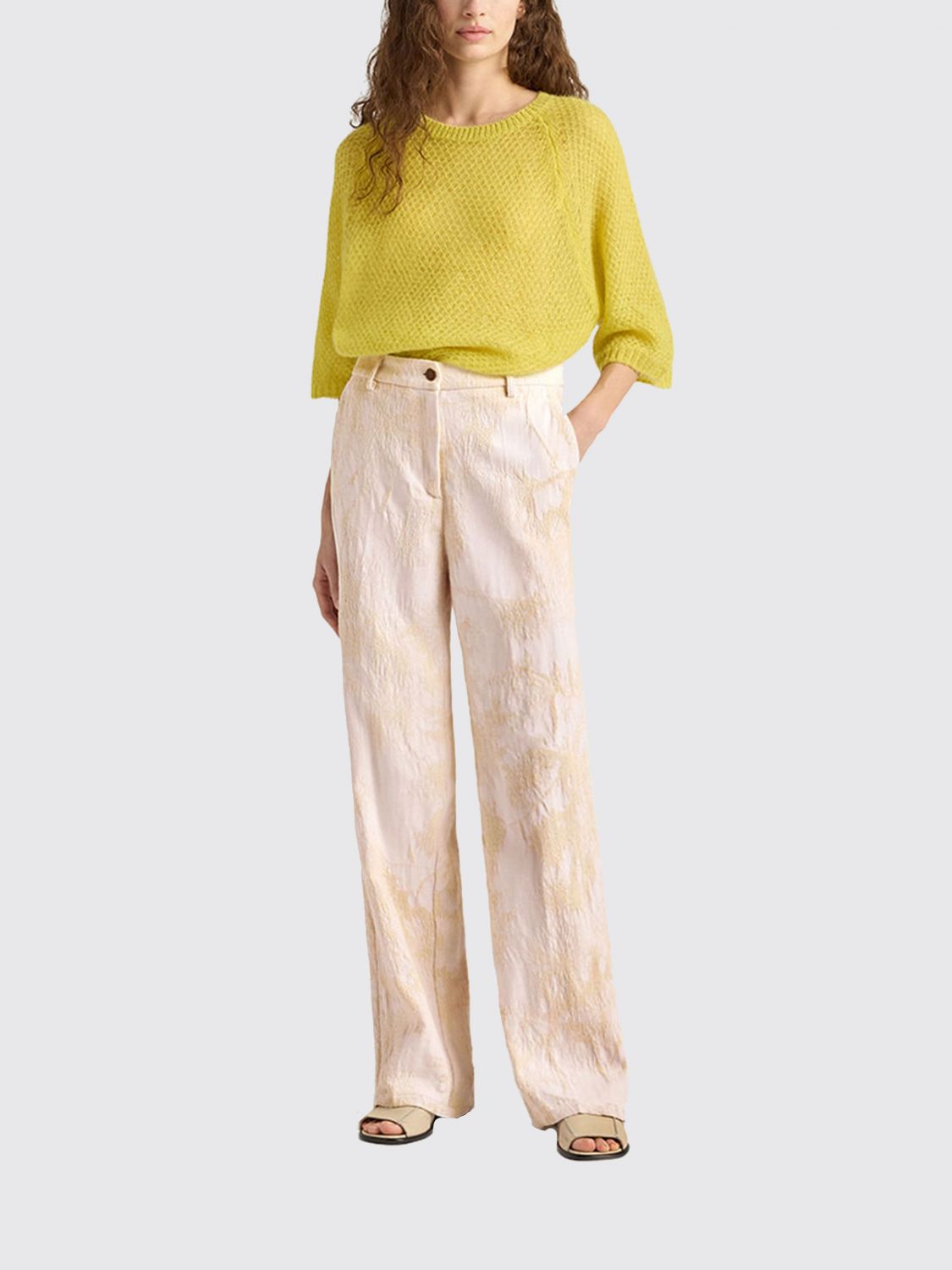 MOMONÌ Pants Woman color White