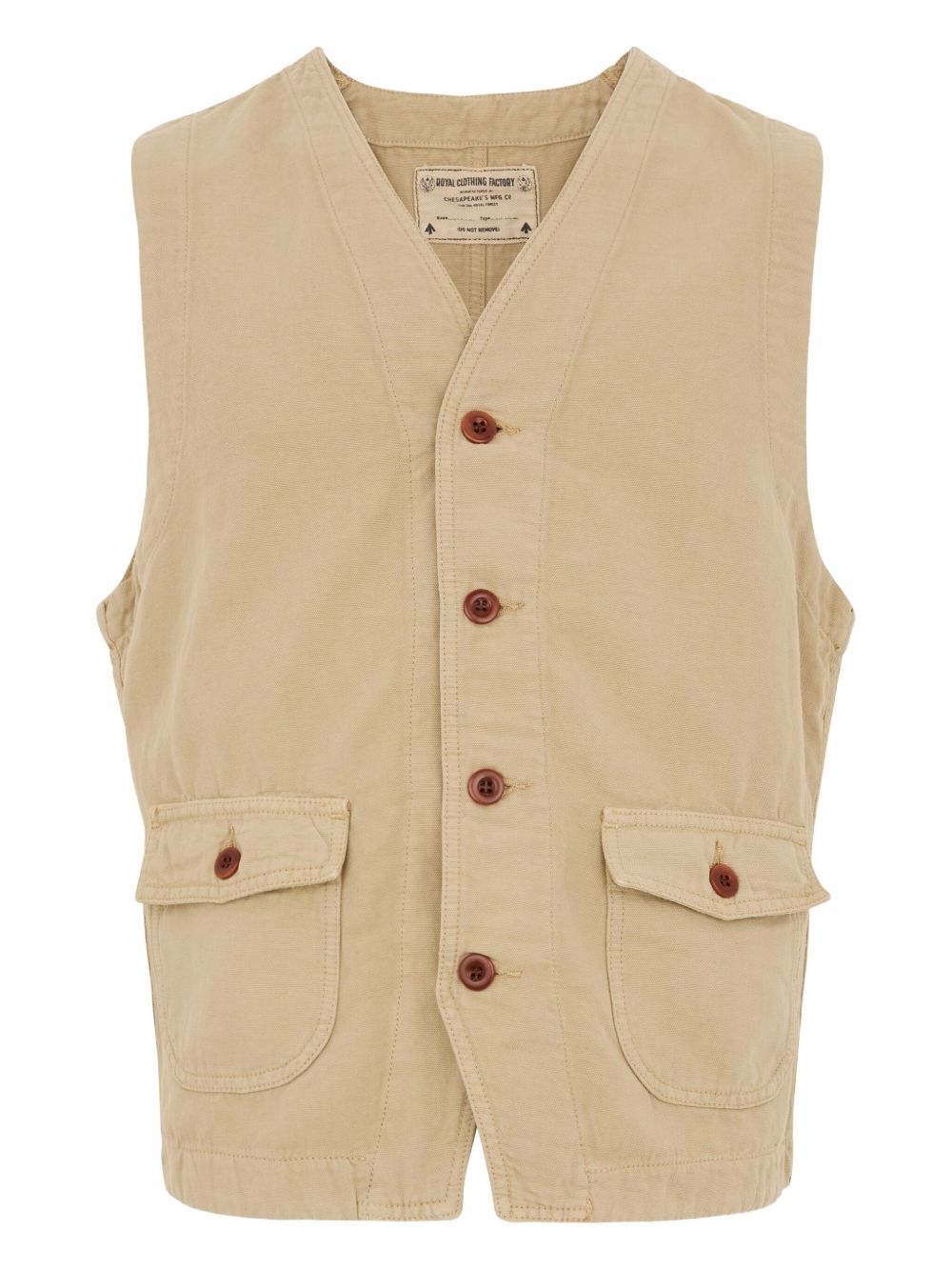 CHESAPEAKES button-down waistcoat - Neutrals