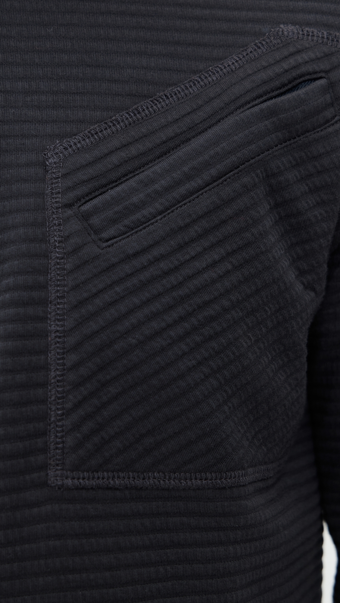 Quilted Half Zip Sweatshirt Dark Navy