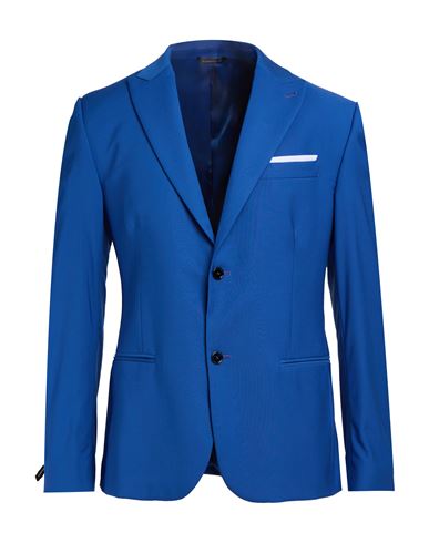 Man Blazer Blue Size 42 Polyester, Viscose, Elastane